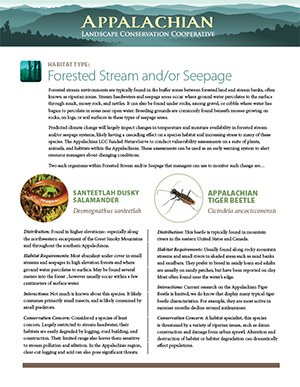 Fact Sheet: Habitat - Forested Stream and/or Seepage
