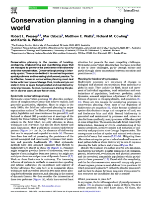 Pressey et al. - 2007 - Conservation planning in a changing world