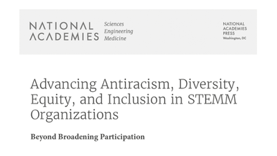 Article: Advancing Antiracism, Diversity, Equity, and Inclusion in STEMM Organizations