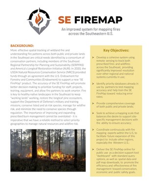SE FireMap Fact Sheet - Technical Version