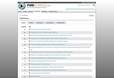 Joint Fire Science Program Publications