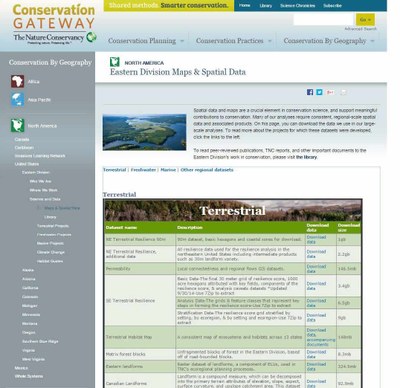 The Nature Conservancy Conservation Gateway