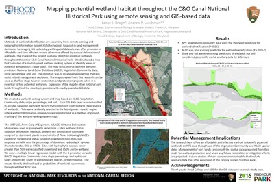 Mapping Potential Wetland Habitat throughout the C&O Canal National Historic Park