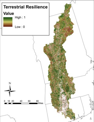 TNC Terrestrial Resiliency, CT River Watershed 