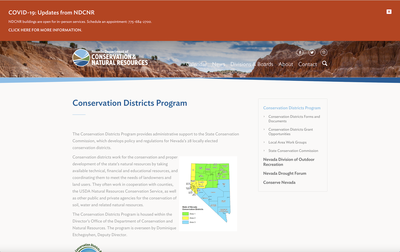 Nevada Conservation District Program