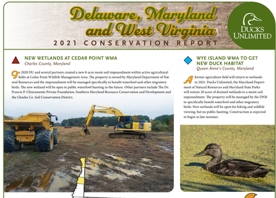 Ducks Unlimited: Delaware, Maryland, and West Virginia 2021 Conservation Report 