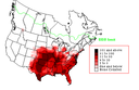 BBS Hotspots for Northern bobwhite 