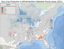 Map of Row Crops Produced in NOBO Range