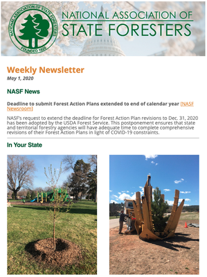 National Association of State Foresters Weekly Newsletter May 1 2020