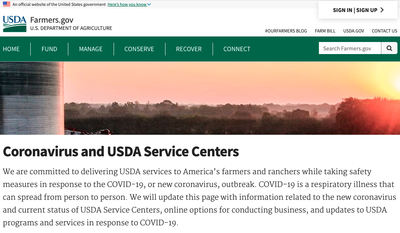 Coronavirus and USDA Service Centers