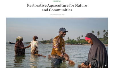 The Nature Conservancy-PERSPECTIVES: Restorative Aquaculture for Nature and Communities