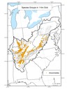 Distribution of ground beetle species by 1 kilometer grids throughout the Appalachian LCC region. 
