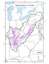 Distribution of millipede species by 1 kilometer grid throughout the Appalachian LCC region. 