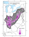 Distribution of aquatic species at the county scale throughout the Appalachian LCC region. 
