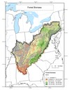 Forest biomass at the 1 kilometer scale throughout the Appalachian LCC region. 
