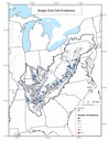 Many aquatic and terrestrial species are geographically rare, often found in a single cave. This map dis[;ays the geographic distribution of endemics scattered throughout the Appalachian LCC region.