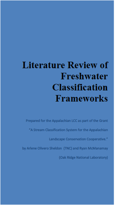 Literature Review of Freshwater Classification Frameworks
