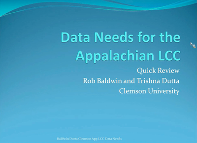 Data Needs Assessment Research Update