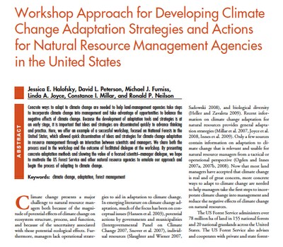 Workshop Approach for Developing Climate Change Adaptation Strategies and Actions for Natural Resource Management Agencies in the United States