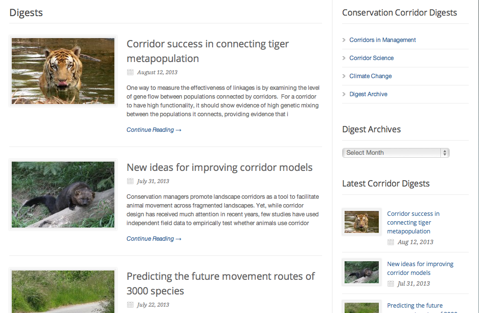 Conservation Cooridor Digest