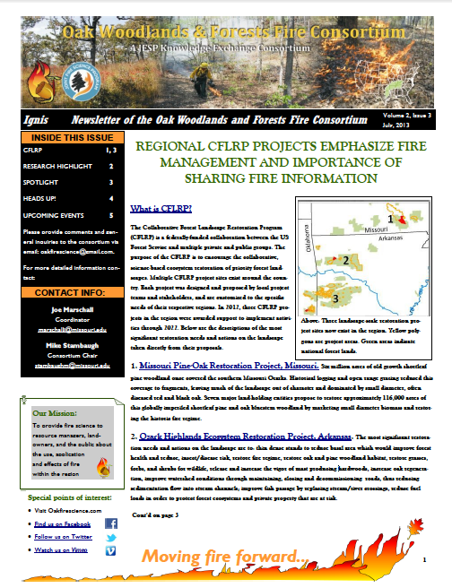 Oak Fire & Woodlands Newsletter Image